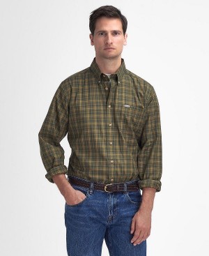 Barbour Sporting Regular Long-sleeved Shirt Grøn | BABO87916