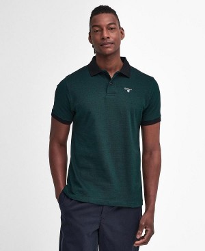 Barbour Sports Polo Mix Shirt Grøn | BABO88242