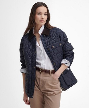 Barbour Starling Quilted Jacket Mørkeblå | BABO89339