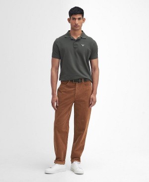 Barbour Stretch Cord Regular Trousers Gul | BABO88819