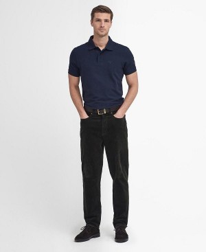 Barbour Stretch Cord Regular Trousers Sort | BABO88736