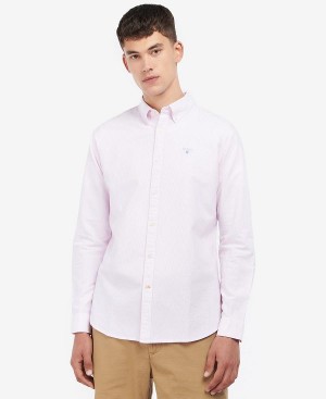 Barbour Striped Oxford Tailored Shirt Lyserød | BABO87596