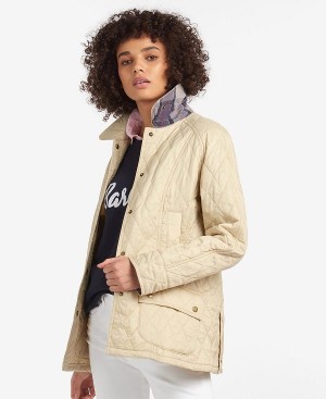 Barbour Summer Beadnell Quilted Jacket Beige | BABO89249