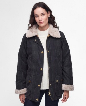 Barbour Swainby Waxed Jacket Mørkeblå | BABO89190