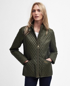 Barbour Swallow Quilted Jacket Olivengrøn | BABO89299