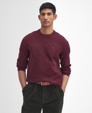 Barbour Tainsbury Crew Neck Jumper Bordeaux | BABO88642