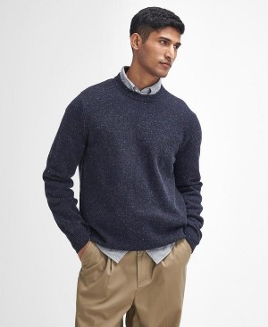 Barbour Tainsbury Crew Neck Jumper Mørkeblå | BABO88634