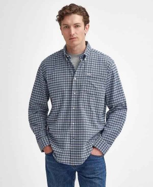 Barbour Tanlaw Regular Long-sleeved Shirt Blå | BABO87914