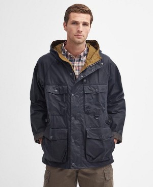 Barbour Tarn Utility Waxed Jacket Mørkeblå | BABO87195