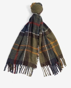 Barbour Tartan Boucle Scarf Lyserød | BABO90083