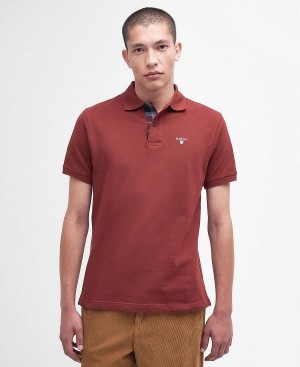 Barbour Tartan Pique Polo Shirt Rød | BABO88154