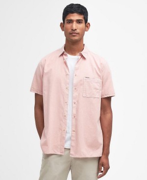 Barbour Terra Dye Regular Short-sleeved Shirt Lyserød | BABO87786