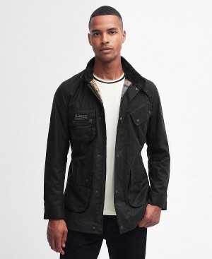 Barbour Tourer Slim International Waxed Jacket Sort | BABO87211