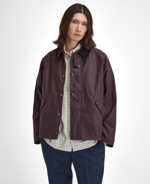 Barbour Transport Waxed Jacket Bordeaux | BABO87261