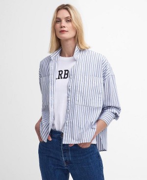 Barbour Violetta Striped Long-sleeved Shirt Striber | BABO89523