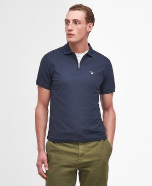 Barbour Wadworth Short-sleeved Polo Shirt Mørkeblå | BABO88187