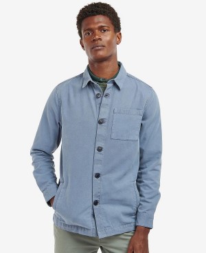 Barbour Washed Cotton Overshirt Blå | BABO87593