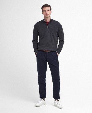 Barbour Washed Stretch Tailored Trousers Mørkeblå | BABO88816