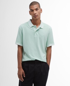 Barbour Washed-out Sports Polo Shirt Grøn | BABO88021