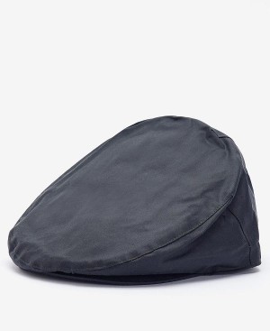 Barbour Wax Flat Cap Mørkeblå | BABO88966