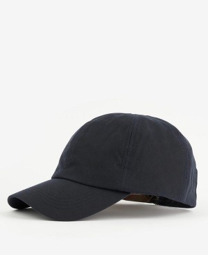 Barbour Wax Sports Cap Mørkeblå Mørkebrune | BABO88967