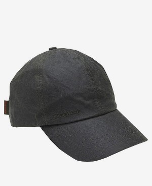 Barbour Wax Sports Cap Mørkeblå Mørkebrune | BABO89069