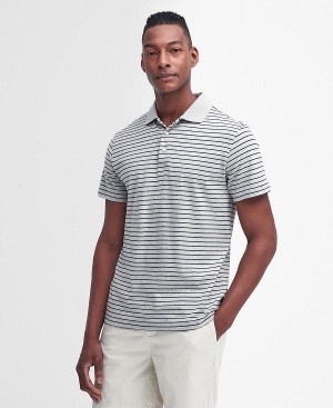 Barbour Westgate Striped Short-sleeved Polo Shirt Grå | BABO88172