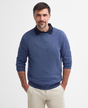 Barbour Whitfield Crew Neck Jumper Mørkeblå | BABO88613