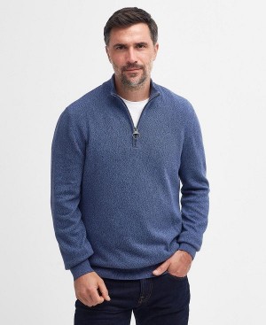 Barbour Whitfield Half-zip Jumper Mørkeblå | BABO88610