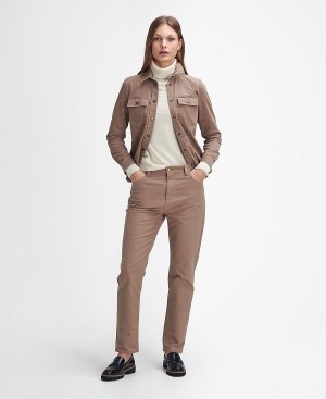 Barbour Willows Slim Trousers Brune | BABO89846