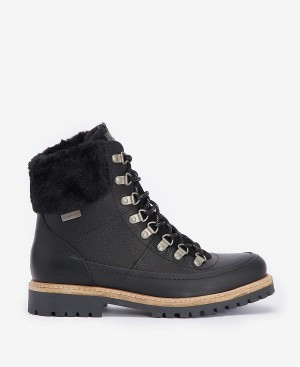 Barbour Woodside Hiker Boots Sort | BABO89879