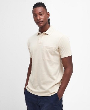 Barbour Worsley Pocket Polo Shirt Beige | BABO88125