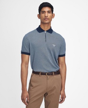 Barbour Wynch Short-sleeved Polo Shirt Mørkeblå | BABO88248