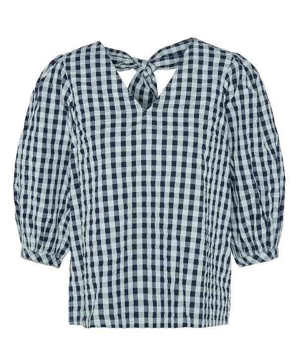 Barbour Abigail Gingham Blouse Blå | BABO89496