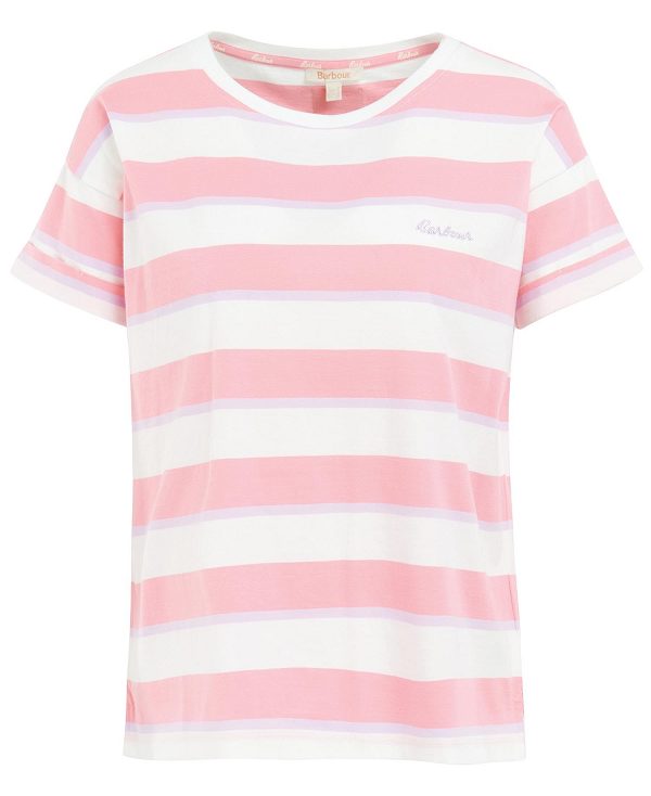 Barbour Acanthus T-shirt Striber | BABO89540