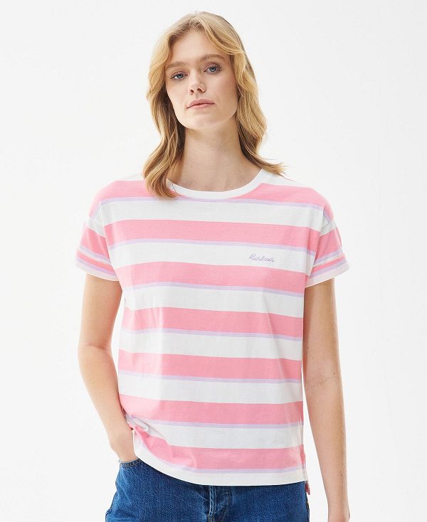 Barbour Acanthus T-shirt Striber | BABO89540