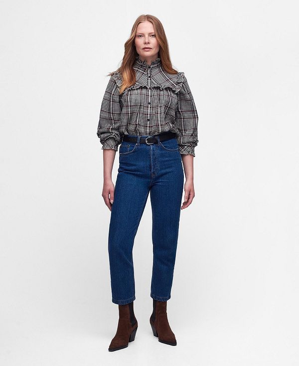 Barbour Adela Long-sleeved Shirt Dyb Grå | BABO89477