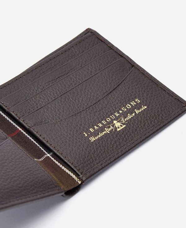 Barbour Amble Leather Billfold Wallet Mørkebrune | BABO89171