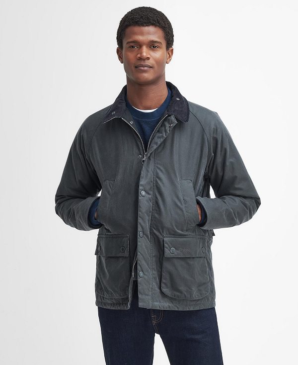 Barbour Ambleside Waxed Jacket Grå Blå Grå | BABO87245