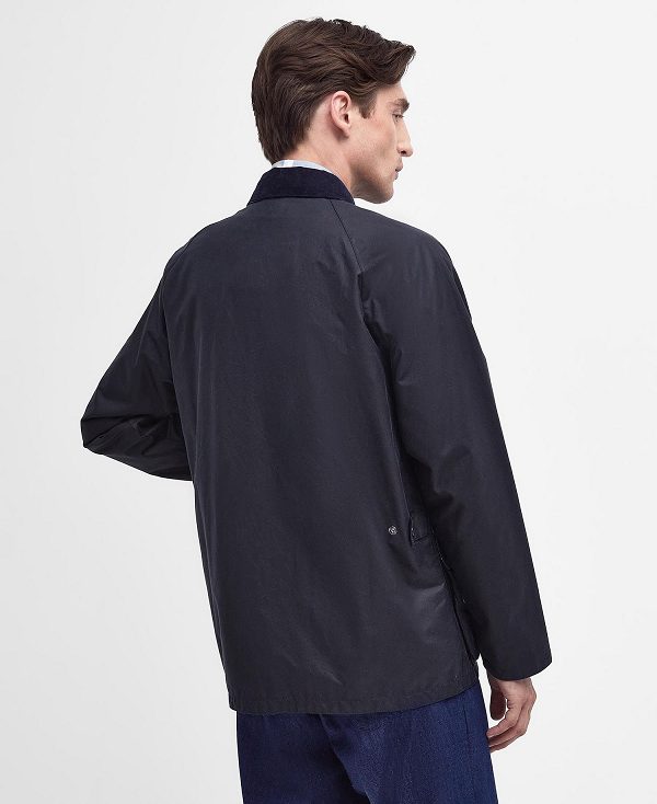 Barbour Ambleton Waxed Jacket Mørkeblå | BABO87208