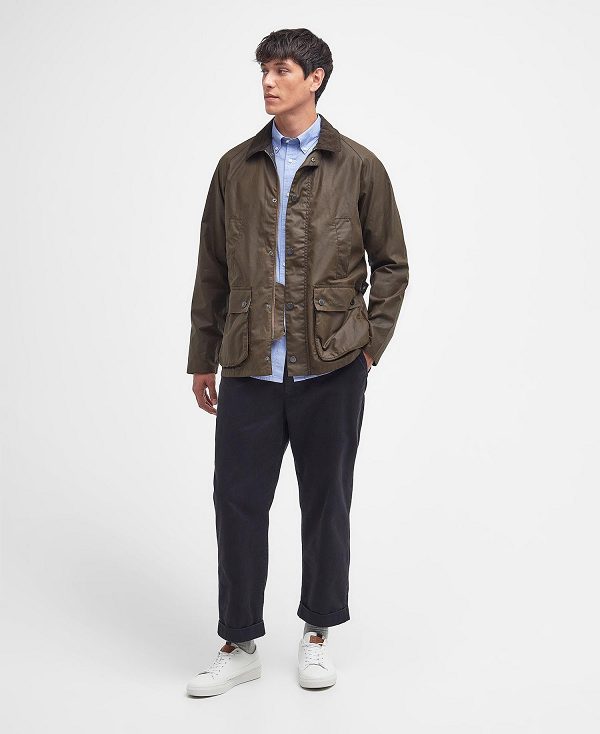 Barbour Ambleton Waxed Jacket Olivengrøn | BABO87216