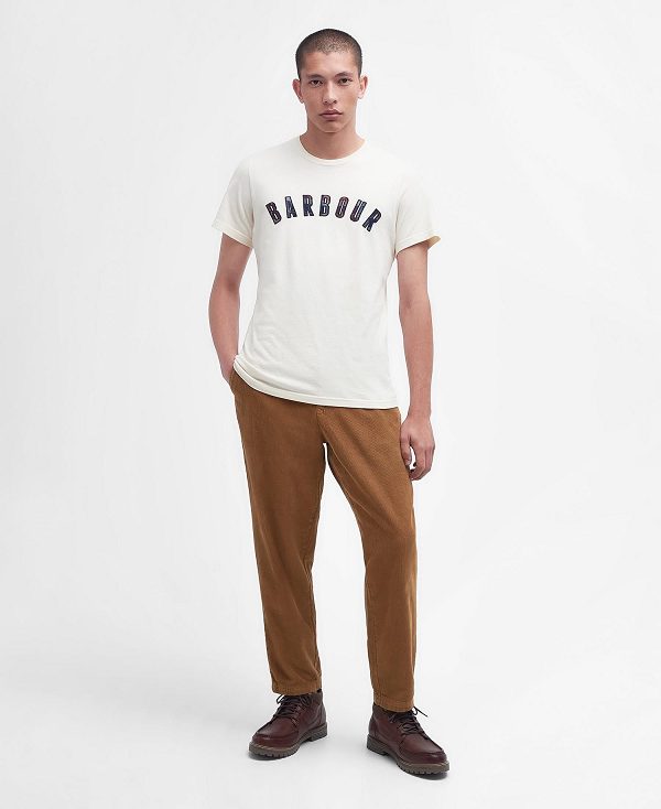 Barbour Ancroft T-shirt Hvide | BABO88295