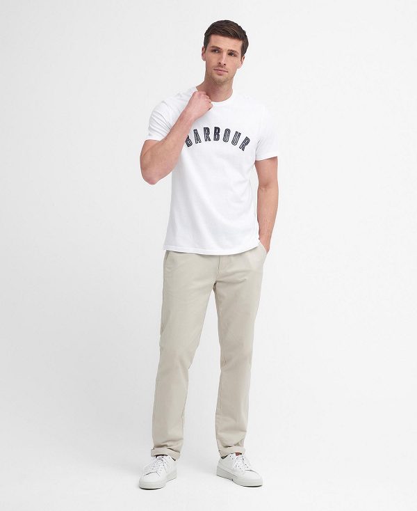 Barbour Ancroft T-shirt Hvide | BABO88419