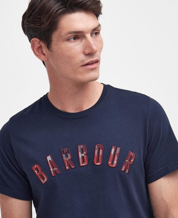 Barbour Ancroft T-shirt Mørkeblå | BABO88294