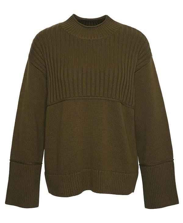 Barbour Andi High-neck Jumper Olivengrøn | BABO89741