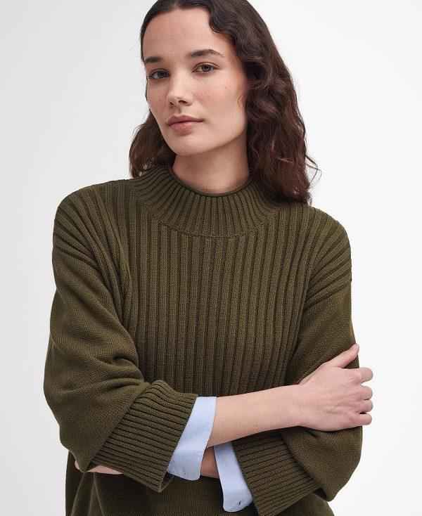 Barbour Andi High-neck Jumper Olivengrøn | BABO89741