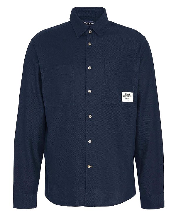 Barbour Angelo Relaxed Long-sleeved Shirt Mørkeblå | BABO87929