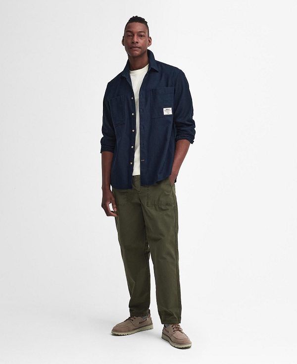 Barbour Angelo Relaxed Long-sleeved Shirt Mørkeblå | BABO87929