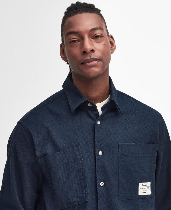 Barbour Angelo Relaxed Long-sleeved Shirt Mørkeblå | BABO87929