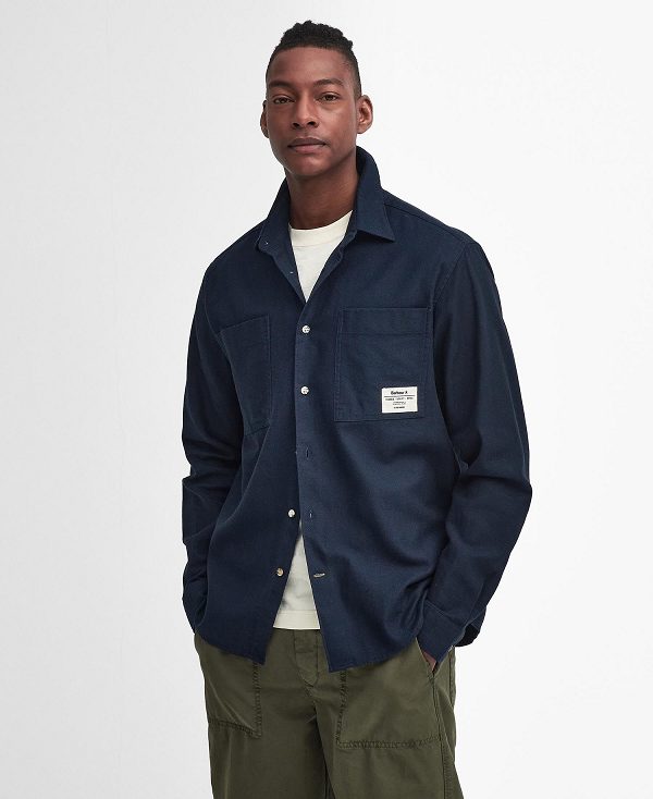 Barbour Angelo Relaxed Long-sleeved Shirt Mørkeblå | BABO87929